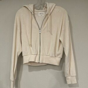 Terry cloth Aritzia zip up hoodie